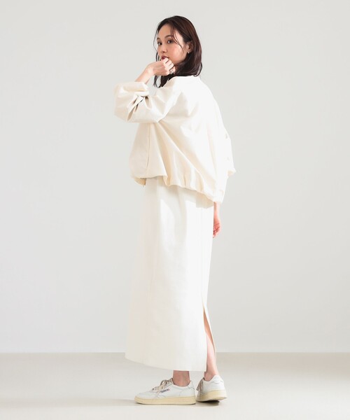 Demi-Luxe BEAMS(デミルクス ビームス)の「コットン ナイロン パフ ブルゾン(ブルゾン・レディース・ネイビー/ホワイト系その他5・38/36)」の5枚目の写真