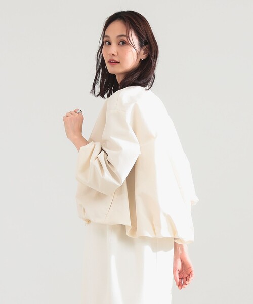 Demi-Luxe BEAMS(デミルクス ビームス)の「コットン ナイロン パフ ブルゾン(ブルゾン・レディース・ネイビー/ホワイト系その他5・38/36)」の7枚目の写真