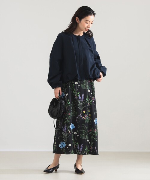 Demi-Luxe BEAMS(デミルクス ビームス)の「コットン ナイロン パフ ブルゾン(ブルゾン・レディース・ネイビー/ホワイト系その他5・38/36)」の9枚目の写真