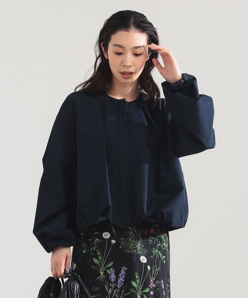 Demi-Luxe BEAMS(デミルクス ビームス)の「コットン ナイロン パフ ブルゾン(ブルゾン・レディース・ネイビー/ホワイト系その他5・38/36)」の11枚目の写真