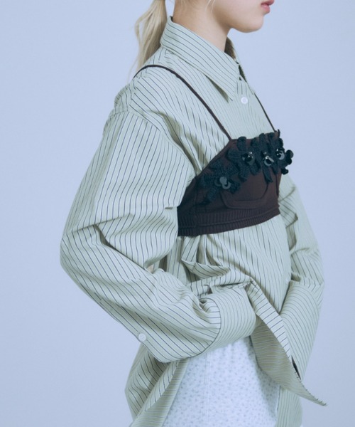 EN NEUME(エンノイム)の「Color Stripe Big Shirts(シャツ/ブラウス・レディース・イエロー/グリーン/ピンク/ブルー・FREE)」の11枚目の写真