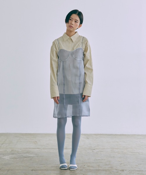 EN NEUME(エンノイム)の「Color Stripe Big Shirts(シャツ/ブラウス・レディース・イエロー/グリーン/ピンク/ブルー・FREE)」の20枚目の写真