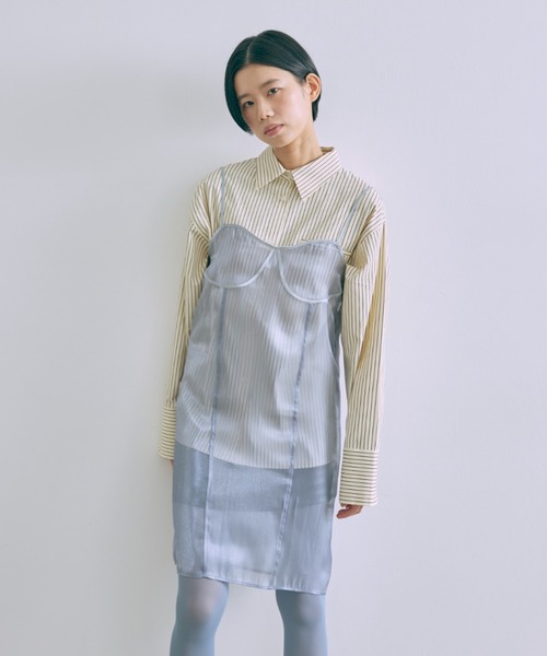 EN NEUME(エンノイム)の「Color Stripe Big Shirts(シャツ/ブラウス・レディース・イエロー/グリーン/ピンク/ブルー・FREE)」の14枚目の写真