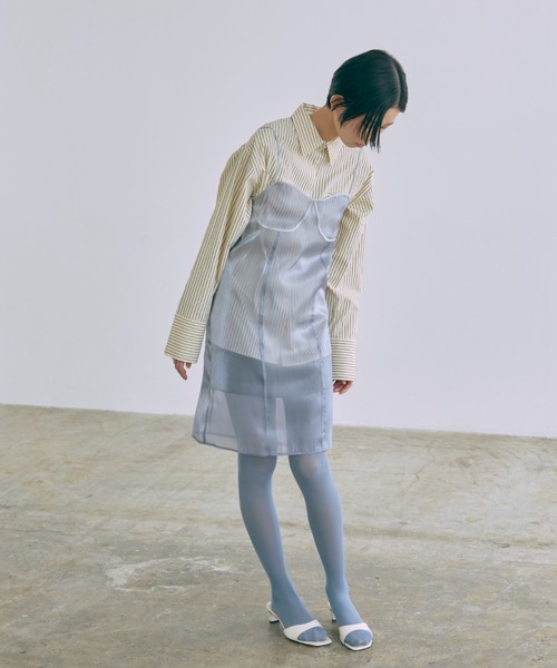 EN NEUME(エンノイム)の「Color Stripe Big Shirts(シャツ/ブラウス・レディース・イエロー/グリーン/ピンク/ブルー・FREE)」の16枚目の写真