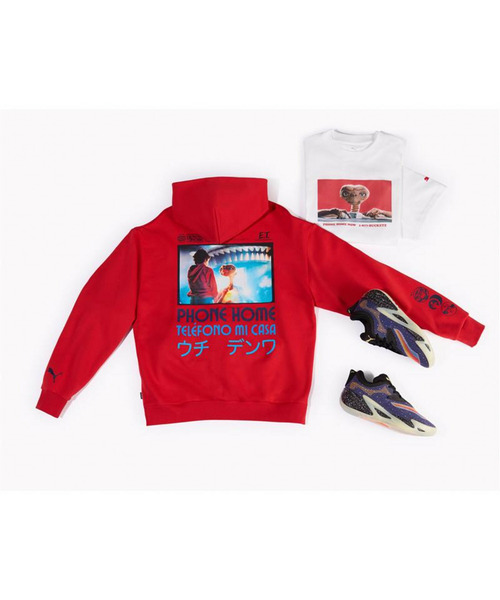 PUMA(プーマ)の「PUMA プーマ メンズ バスケットボール Hoops x E.T. AOP フーディ(パーカー・メンズ・レッド・MEDIUM/X-LARGE/X-SMALL/SMALL/LARGE)」の2枚目の写真