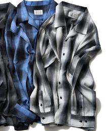 NO NEED（ノーニード）の「オンブレチェックオープンカラーシャツ（シャツ/ブラウス）」