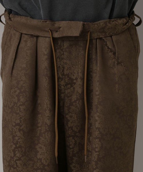 RAGEBLUE(レイジブルー)の「Damascene Jacquard easy Slacks/ダマスク柄ジャガードイージーパンツ【セットアップ対応】(スラックス・メンズ・その他19/キャメル・LARGE/MEDIUM)」の3枚目の写真