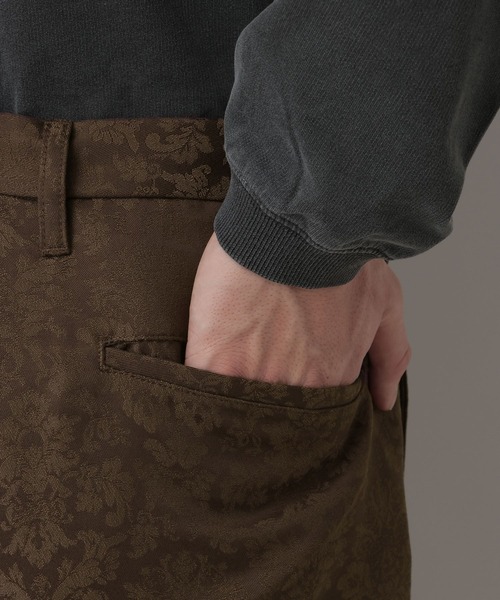 RAGEBLUE(レイジブルー)の「Damascene Jacquard easy Slacks/ダマスク柄ジャガードイージーパンツ【セットアップ対応】(スラックス・メンズ・その他19/キャメル・LARGE/MEDIUM)」の5枚目の写真