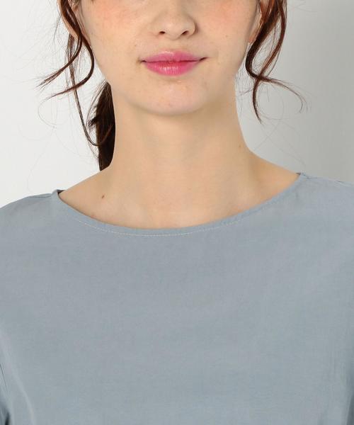 Another Edition(アナザーエディション)の「ヘムフリルブラウス/AEBFC TEN/C ヘムフリル BL(シャツ/ブラウス・レディース・オフホワイト/ライトブルー・FREE)」の8枚目の写真