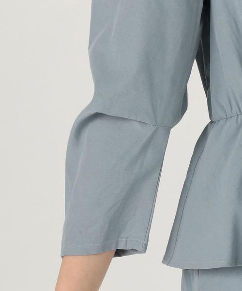 Another Edition(アナザーエディション)の「ヘムフリルブラウス/AEBFC TEN/C ヘムフリル BL(シャツ/ブラウス・レディース・オフホワイト/ライトブルー・FREE)」の9枚目の写真