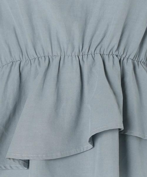 Another Edition(アナザーエディション)の「ヘムフリルブラウス/AEBFC TEN/C ヘムフリル BL(シャツ/ブラウス・レディース・オフホワイト/ライトブルー・FREE)」の10枚目の写真