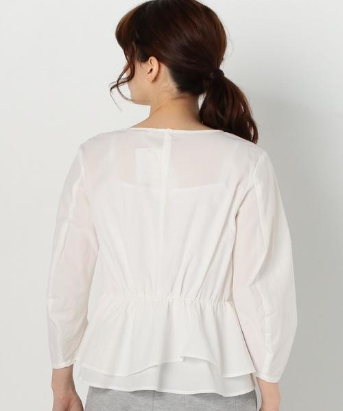 Another Edition(アナザーエディション)の「ヘムフリルブラウス/AEBFC TEN/C ヘムフリル BL(シャツ/ブラウス・レディース・オフホワイト/ライトブルー・FREE)」の12枚目の写真