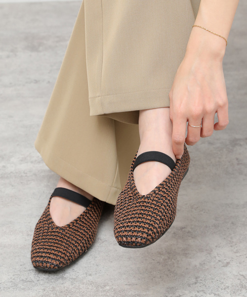 JOURNAL STANDARD relume（ジャーナルスタンダード　レリューム）の「［26SS新作］RELUME メッシュスクエアパンプス（パンプス・レディース・ブラック/ブラウン系その他・24cm/23.5cm/23cm/24.5cm）」の2枚目の写真