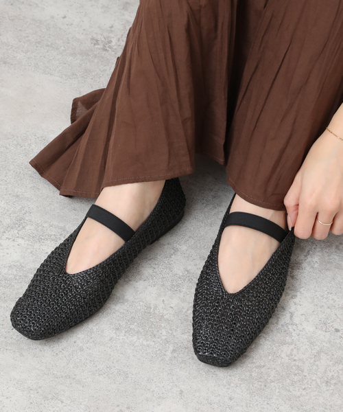 JOURNAL STANDARD relume（ジャーナルスタンダード　レリューム）の「［26SS新作］RELUME メッシュスクエアパンプス（パンプス・レディース・ブラック/ブラウン系その他・24cm/23.5cm/23cm/24.5cm）」の3枚目の写真