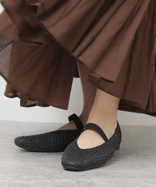 JOURNAL STANDARD relume（ジャーナルスタンダード　レリューム）の「［26SS新作］RELUME メッシュスクエアパンプス（パンプス・レディース・ブラック/ブラウン系その他・24cm/23.5cm/23cm/24.5cm）」の4枚目の写真