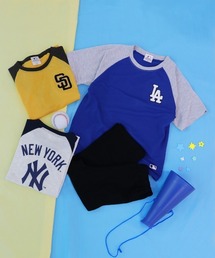MLB（メジャーリーグベースボール）の「《MLB》 汗をかいてもさらっと気持ちいい キッズ 半袖 メッシュ 7分丈パンツ パジャマ ルームウェア（ルームウェア/パジャマ）」