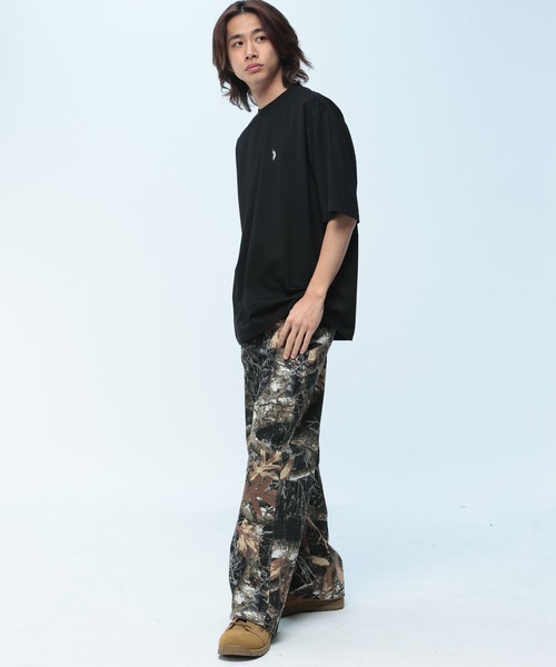 U.S. POLO ASSN.(ユーエスポロアッスン)の「U.S. POLO ASSN. (ユーエスポロアッスン) Tシャツ 半袖 ワンポイント クルーネック オーバーサイズ PLM61211(Tシャツ/カットソー・メンズ・ブラック/ホワイト/ネイビー・M/L/LL)」の7枚目の写真