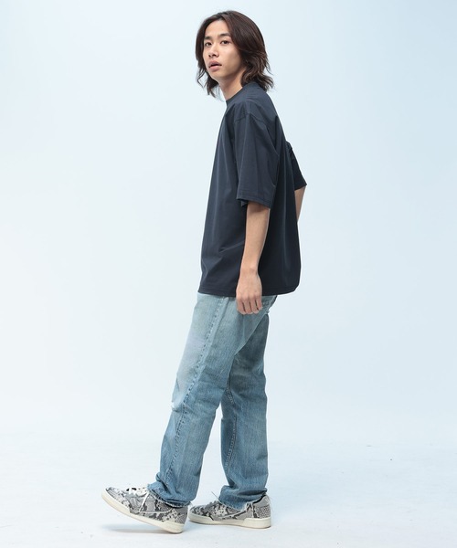 U.S. POLO ASSN.(ユーエスポロアッスン)の「U.S. POLO ASSN. (ユーエスポロアッスン) Tシャツ 半袖 ワンポイント クルーネック オーバーサイズ PLM61211(Tシャツ/カットソー・メンズ・ブラック/ホワイト/ネイビー・M/L/LL)」の9枚目の写真