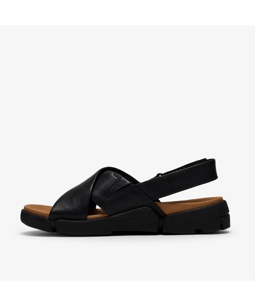 Clarks（クラークス）の「Trigenic2 Raw. / トライジェニック2ロウ (ブラックレザー)（サンダル・レディース・ブラック・UK5/UK5.5/UK4/UK3.5）」の2枚目の写真
