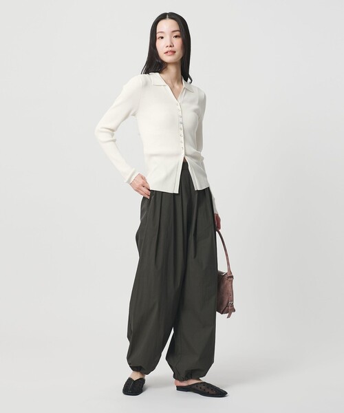 BEAUTY&YOUTH UNITED ARROWS（ビューティーアンドユースユナイテッドアローズ）の「スキッパー リブニットカーディガン ウォッシャブル（カーディガン/ボレロ・レディース・オフホワイト/ブラック/ライム・FREE）」の10枚目の写真