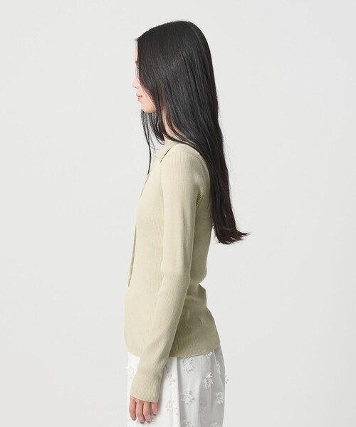 BEAUTY&YOUTH UNITED ARROWS（ビューティーアンドユースユナイテッドアローズ）の「スキッパー リブニットカーディガン ウォッシャブル（カーディガン/ボレロ・レディース・オフホワイト/ブラック/ライム・FREE）」の15枚目の写真