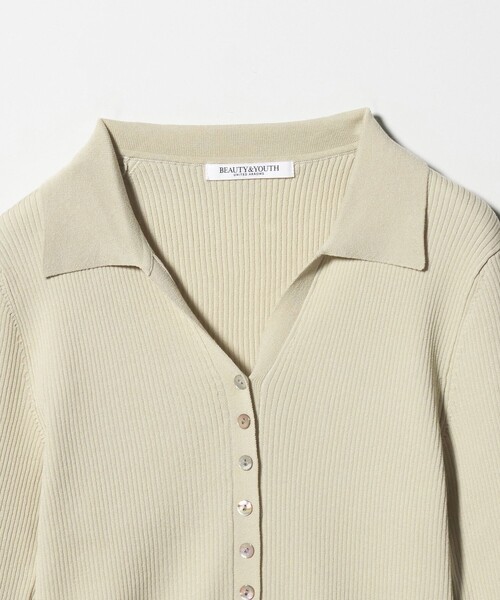 BEAUTY&YOUTH UNITED ARROWS（ビューティーアンドユースユナイテッドアローズ）の「スキッパー リブニットカーディガン ウォッシャブル（カーディガン/ボレロ・レディース・オフホワイト/ブラック/ライム・FREE）」の19枚目の写真