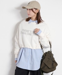 ミニ裏毛フェード加工スソドロストショートプルオーバー