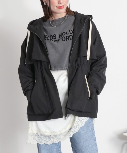 cepo(セポ)の「ミニ裏毛フェード加工スソドロストショートプルオーバー(Tシャツ/カットソー・レディース・オフホワイト/チャコール/ベージュ・M)」の20枚目の写真