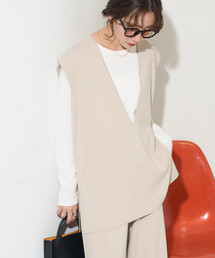 FREAK'S STORE | 限定展開　コットンブレンド ニットベスト (セットアップ対応)(ベスト)