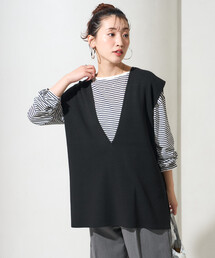 FREAK'S STORE（フリークスストア）の「限定展開　コットンブレンド ニットベスト (セットアップ対応)（ベスト）」