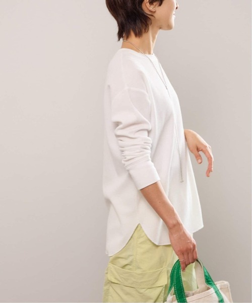 JOURNAL STANDARD relume（ジャーナルスタンダード　レリューム）の「《追加3》TCワッフルロングスリーブTシャツ（Tシャツ/カットソー・レディース・ブラック/ホワイト/ストーン/チョコ・FREE）」の20枚目の写真