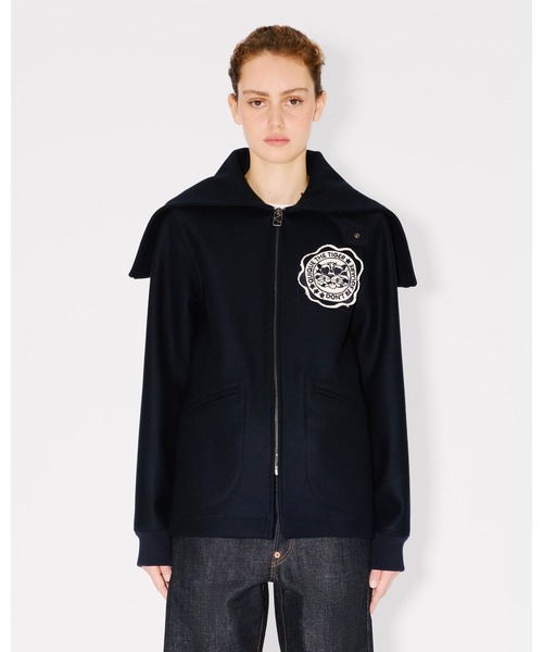KENZO（ケンゾー）の「'KENZO Badges' ピーコート イン ミックス ウール（その他アウター・レディース・ブルー系その他4・36）」の4枚目の写真