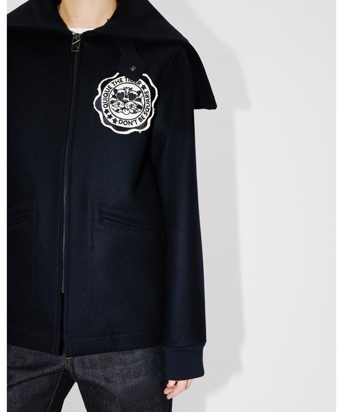 KENZO（ケンゾー）の「'KENZO Badges' ピーコート イン ミックス ウール（その他アウター・レディース・ブルー系その他4・36）」の2枚目の写真