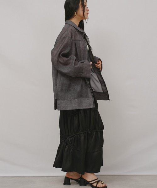 palm RICHE(ポームリシュ)の「シアーデニムシャツJK(その他アウター・レディース・ライトピンク/ブラック/ブルー・M)」の19枚目の写真