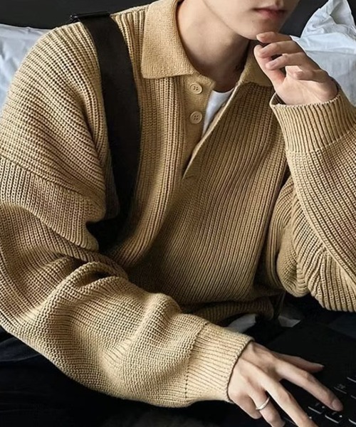 Loose Fit Polo Knit — поло свободного кроя