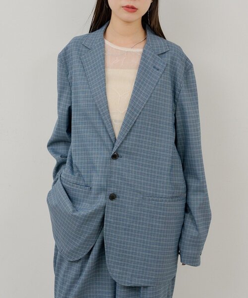 WHIMSIC（ウィムジック）の「【UNISEX/SETUP対応/2サイズ展開】2Bテーラードジャケット（テーラードジャケット・メンズ・ブルー/ネイビー/ベージュ・FREE）」の3枚目の写真