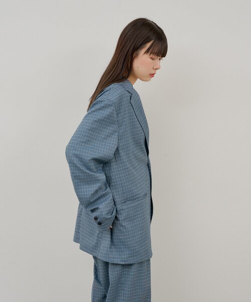 WHIMSIC（ウィムジック）の「【UNISEX/SETUP対応/2サイズ展開】2Bテーラードジャケット（テーラードジャケット・メンズ・ブルー/ネイビー/ベージュ・FREE）」の10枚目の写真