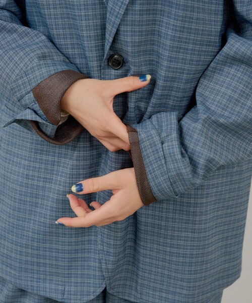 WHIMSIC（ウィムジック）の「【UNISEX/SETUP対応/2サイズ展開】2Bテーラードジャケット（テーラードジャケット・メンズ・ブルー/ネイビー/ベージュ・FREE）」の15枚目の写真