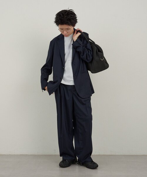 WHIMSIC（ウィムジック）の「【UNISEX/SETUP対応/2サイズ展開】2Bテーラードジャケット（テーラードジャケット・メンズ・ブルー/ネイビー/ベージュ・FREE）」の18枚目の写真