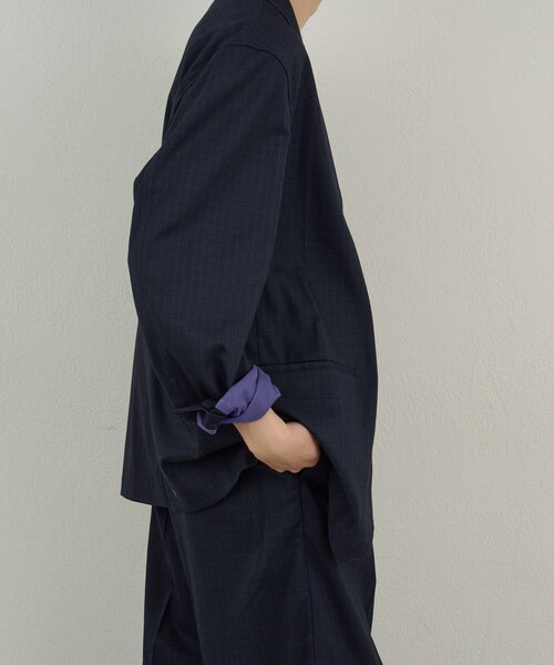 WHIMSIC（ウィムジック）の「【UNISEX/SETUP対応/2サイズ展開】2Bテーラードジャケット（テーラードジャケット・メンズ・ブルー/ネイビー/ベージュ・FREE）」の22枚目の写真