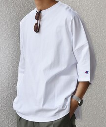 Champion（チャンピオン）の「【SHIPS any別注】Champion: ロゴ刺繍 ドルマン キャンプポケット Tシャツ◆（Tシャツ/カットソー）」