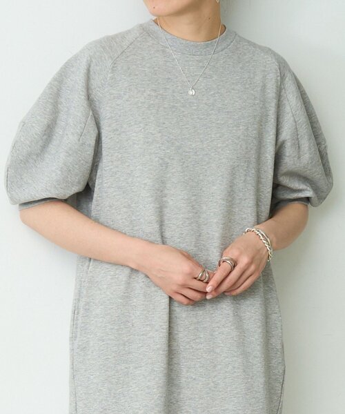 BEARDSLEY（ビアズリー）の「ランタンスリーブウラケワンピース（ワンピース・レディース・グレー/ネイビー・FREE）」の6枚目の写真