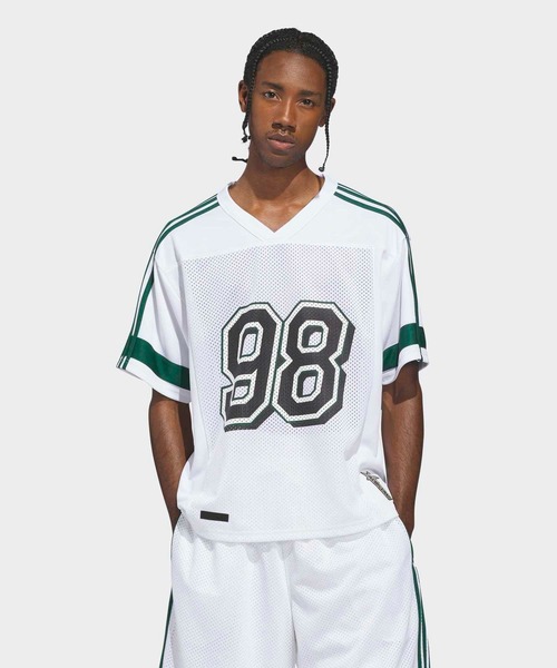 adidas(アディダス)の「スケートボーディング x タイショーン アメリカンフットボールジャージ / アディダスオリジナルス adidas Originals(Tシャツ/カットソー・メンズ・ホワイト・X-LARGE/SMALL/MEDIUM/LARGE/3XL/XX-LARGE/X-SMALL)」の3枚目の写真