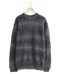 URU（ウル）の「crepuscule / クレプスキュール：Mohair Mesh P/O：2503-012[COR]（ニット/セーター）」