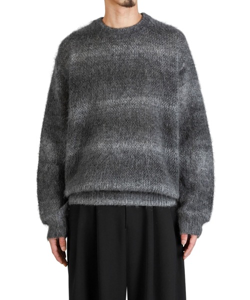URU（ウル）の「crepuscule / クレプスキュール：Mohair Mesh P/O：2503-012[COR]（ニット/セーター・メンズ・ブラック・1）」の5枚目の写真