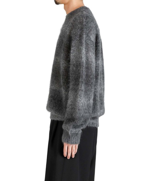 URU（ウル）の「crepuscule / クレプスキュール：Mohair Mesh P/O：2503-012[COR]（ニット/セーター・メンズ・ブラック・1）」の6枚目の写真