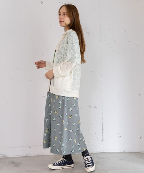 POU DOU DOU（プードゥドゥ）の「ストレッチレースパーカー（パーカー・レディース・アイボリー/ブラック・3）」の16枚目の写真