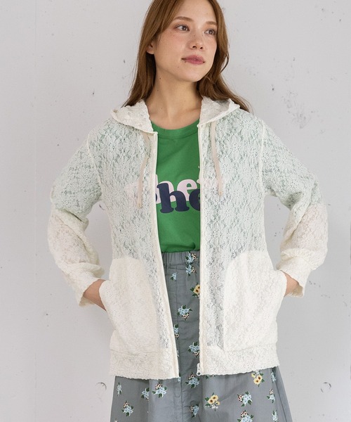 POU DOU DOU（プードゥドゥ）の「ストレッチレースパーカー（パーカー・レディース・アイボリー/ブラック・3）」の18枚目の写真