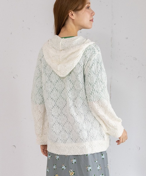 POU DOU DOU（プードゥドゥ）の「ストレッチレースパーカー（パーカー・レディース・アイボリー/ブラック・3）」の21枚目の写真