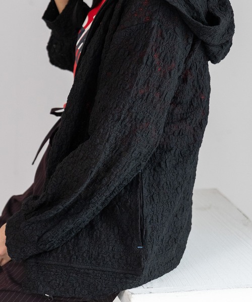 POU DOU DOU（プードゥドゥ）の「ストレッチレースパーカー（パーカー・レディース・アイボリー/ブラック・3）」の13枚目の写真